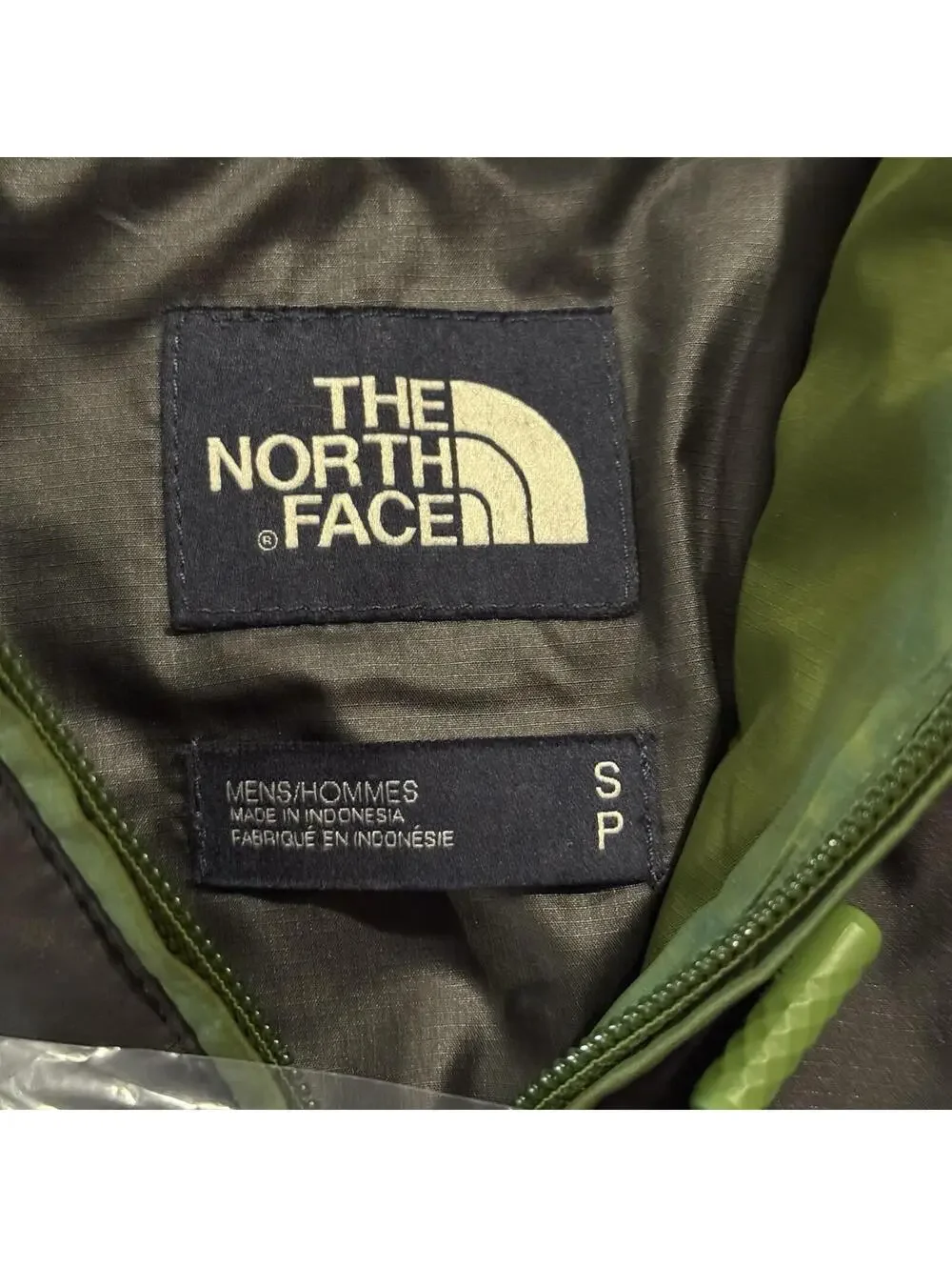 The North Face Men's Fanorak Windwall Windbreaker Jacket Green Gray Size Small